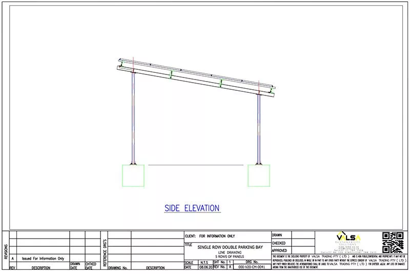 Galvanised carport single row 5 panels jpg