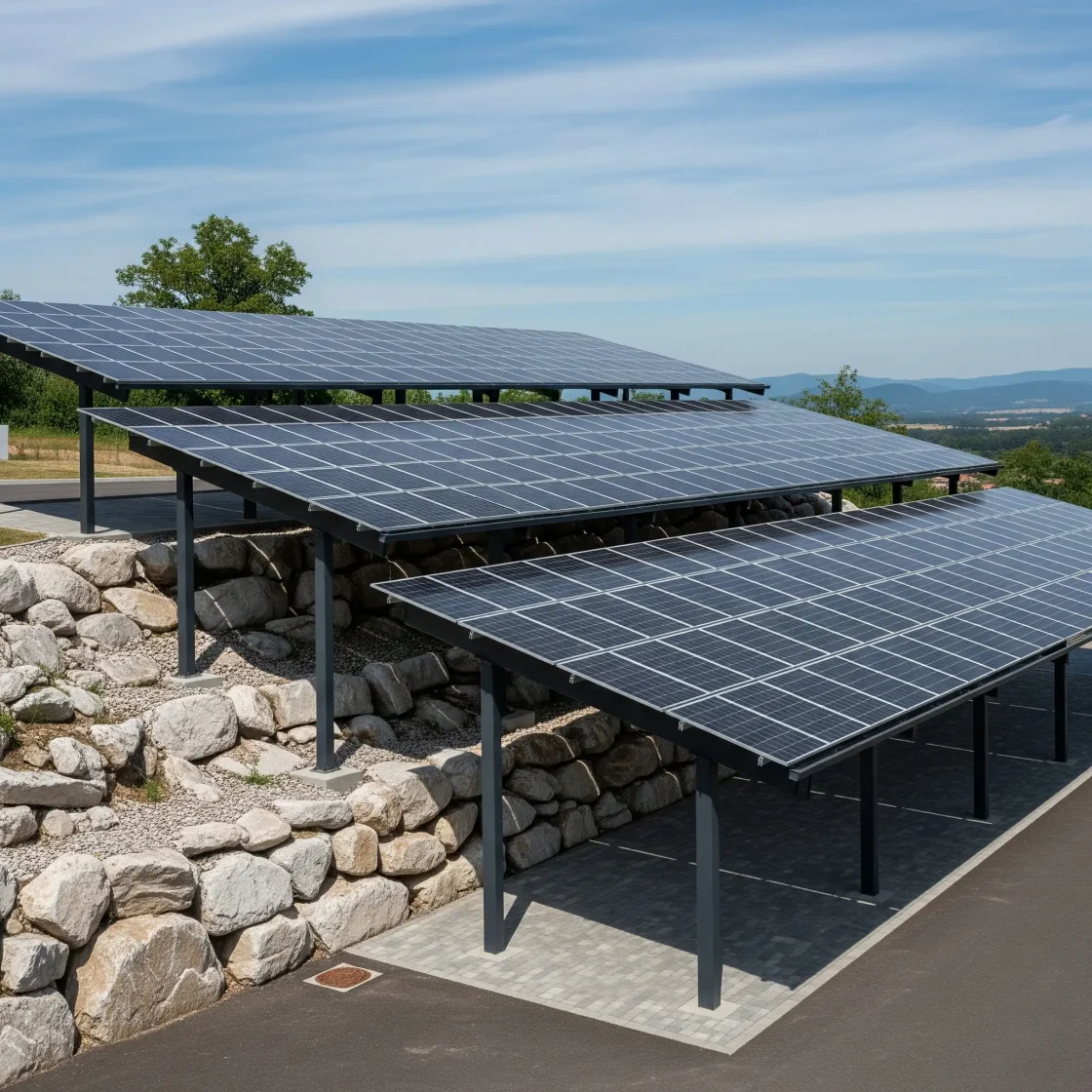 carport solar structure non standard