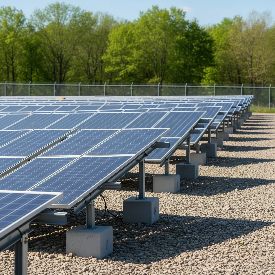 cement ballasts ground solar structure 2